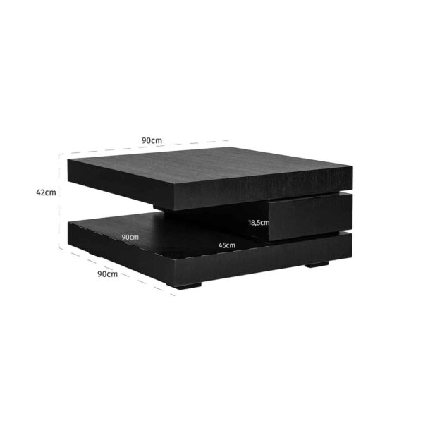 Salontafel Oakura blok C (Black) - Afbeelding 5