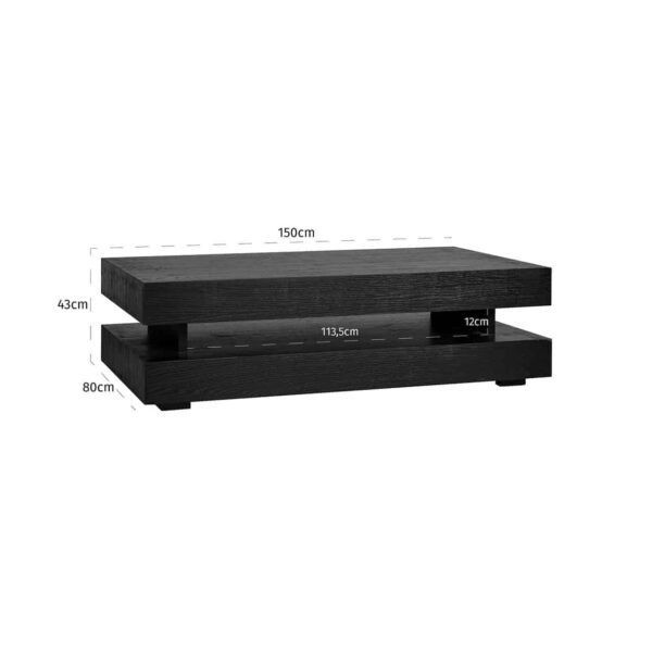 Salontafel Oakura blok H (Black) - Afbeelding 5