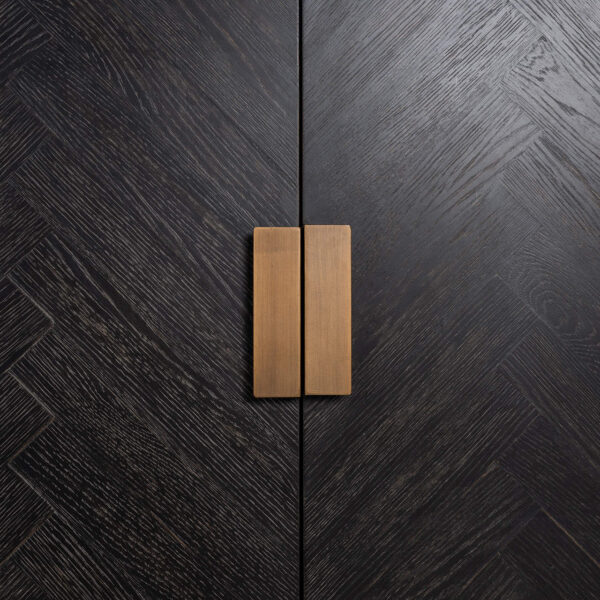 Dressoir Blackbone brass 4-deuren + open vak (Black rustic) - Afbeelding 6