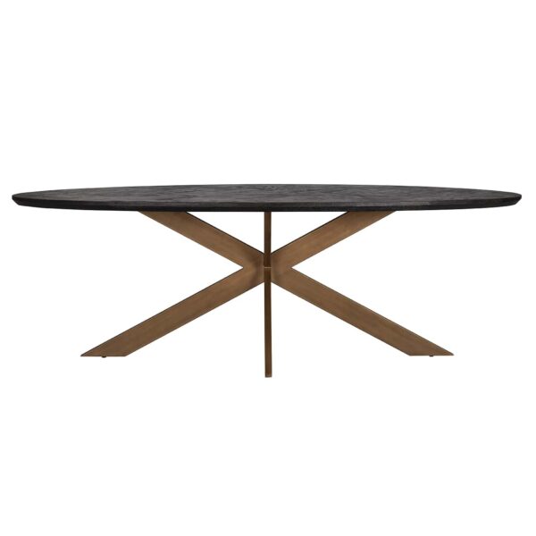 Eettafel Blackbone brass ovaal 230 (Black rustic) - Afbeelding 2