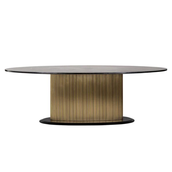 Eettafel Ironville ovaal 235 (Black/gold) - Afbeelding 3