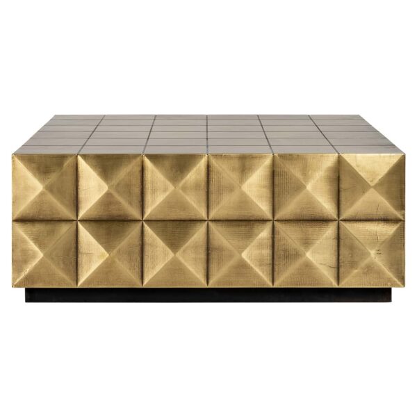 Salontafel Collada incl. glasplaat (Brushed Gold) - Afbeelding 2