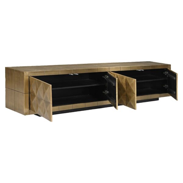 TV-dressoir Collada 4-doors (Brushed Gold) - Afbeelding 4