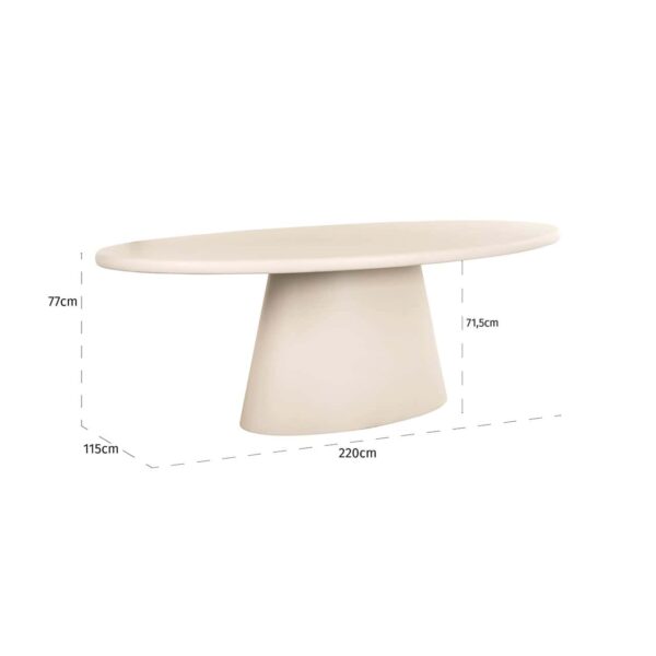 Eettafel Clayton 220 (Beige) - Afbeelding 5