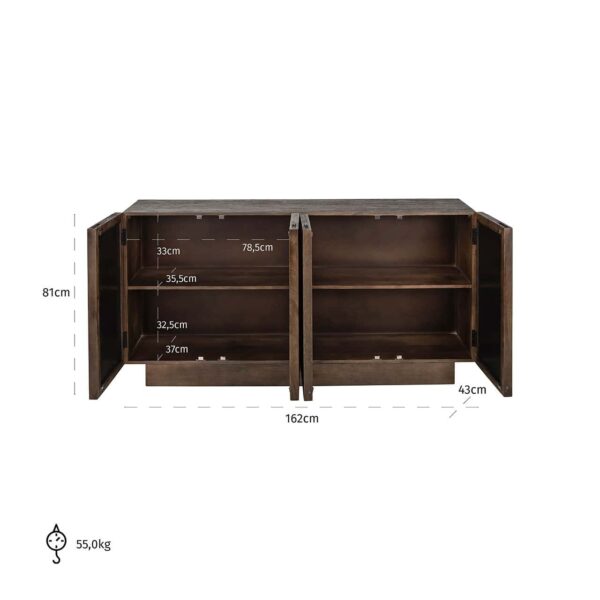 Dressoir Bryant 4-deuren (Brown) - Afbeelding 4