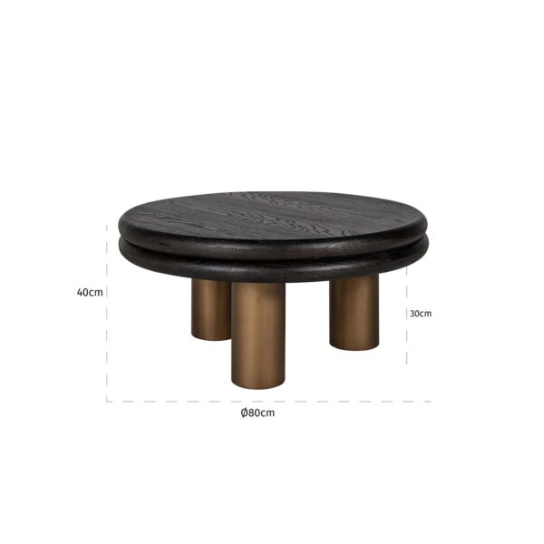 Salontafel Macaron (Black rustic) - Afbeelding 3