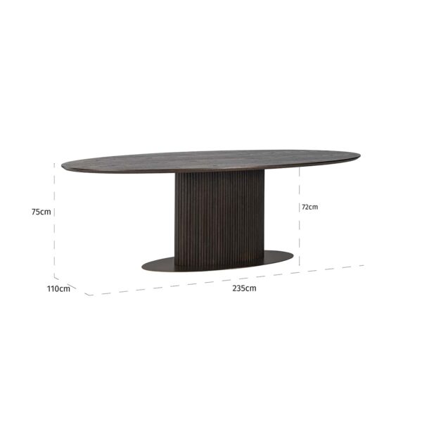 Eettafel Luxor ovaal 235 (Brown) - Afbeelding 5