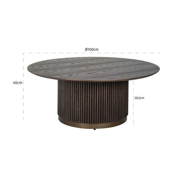 Salontafel Luxor 100Ø (Brown) - Afbeelding 3