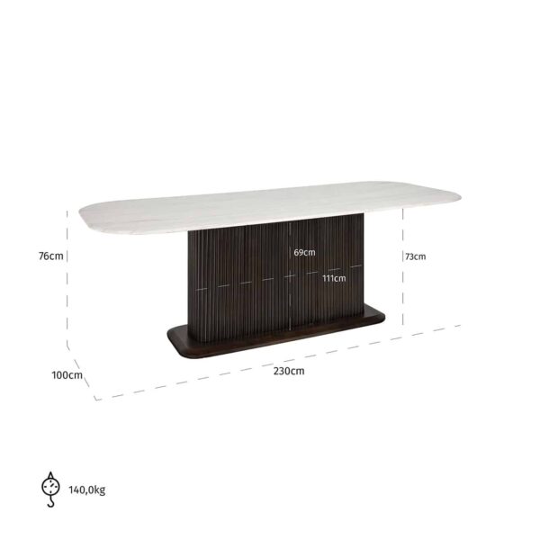 Eettafel Mayfield 230 (Brown) - Afbeelding 4