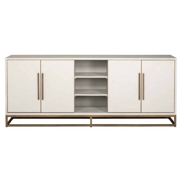 Dressoir Whitebone brass 4-deuren (Verona Grey) - Afbeelding 3