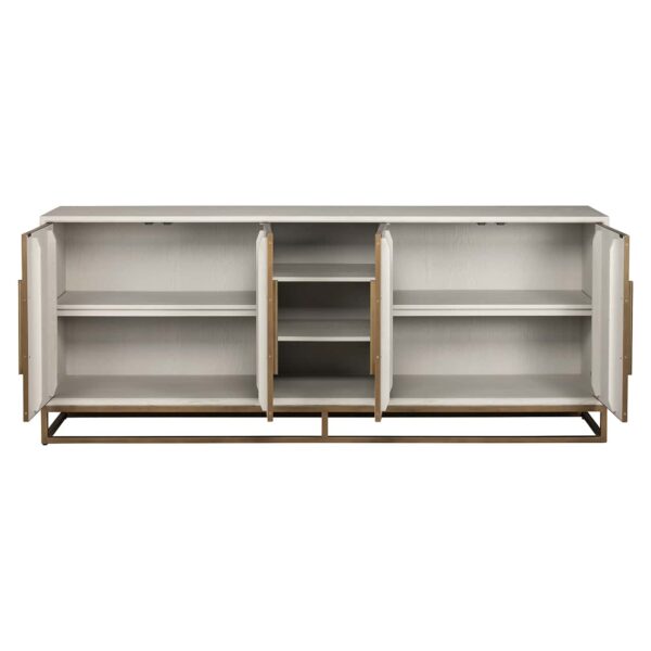 Dressoir Whitebone brass 4-deuren (Verona Grey) - Afbeelding 5