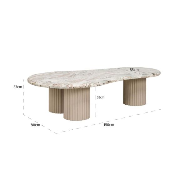 Salontafel Coronel (Beige) - Afbeelding 5