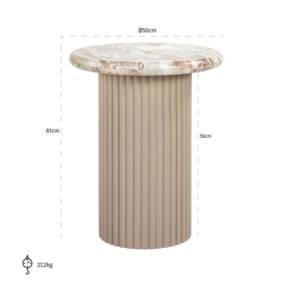 Bijzettafel Coronel (Beige) - Afbeelding 3