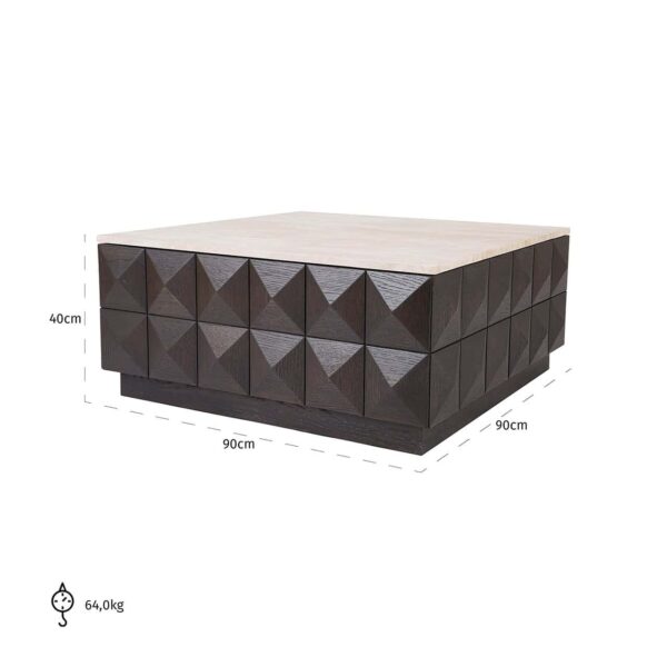 Salontafel Claremont (Brown) - Afbeelding 7