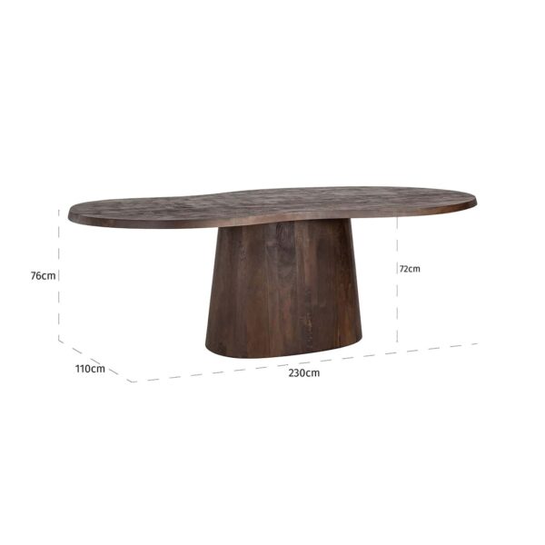 Eettafel Odile 230 (Dark brown) - Afbeelding 2