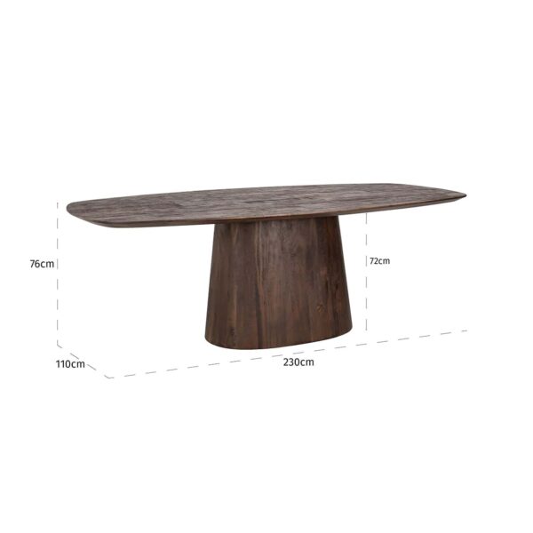 Eettafel Alix Deens ovaal 230 (Dark brown) - Afbeelding 4