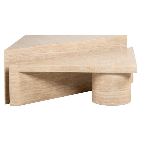 Salontafel set Fictus Travertine faux (Beige) - Afbeelding 3