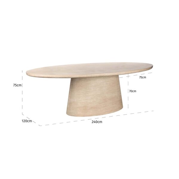 Eettafel Fictus Travertine faux (Beige) - Afbeelding 5