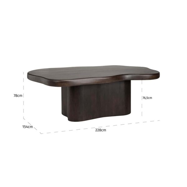 Eettafel Sherman Organisch 230x139 (Brown) - Afbeelding 4