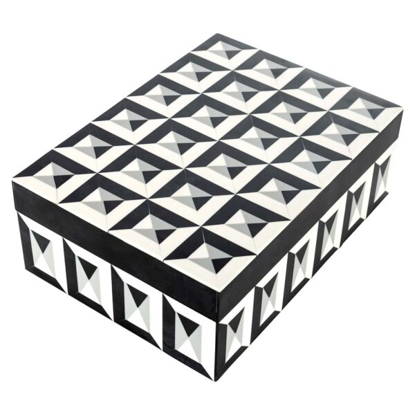 Juwelenbox Licia groot (Black/white) - Afbeelding 5