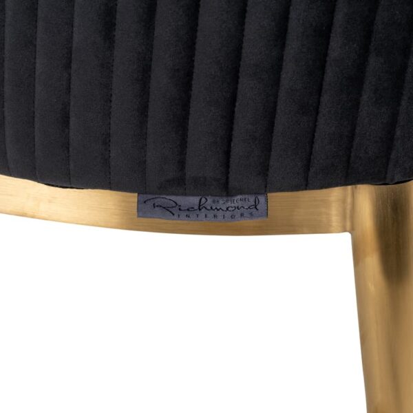 Stoel Breeze Antracite velvet / brushed gold fire retardant (FR-Quartz 801 Antraciet) - Afbeelding 2