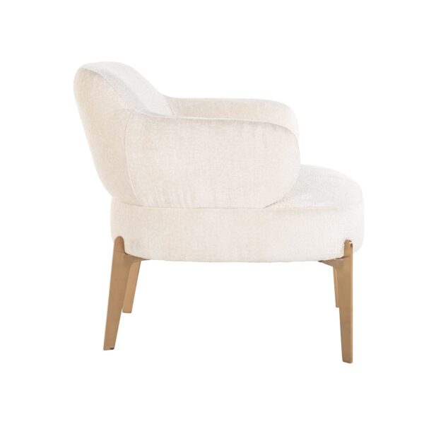 Fauteuil Venus white chenille (Bergen 900 white chenille) - Afbeelding 2