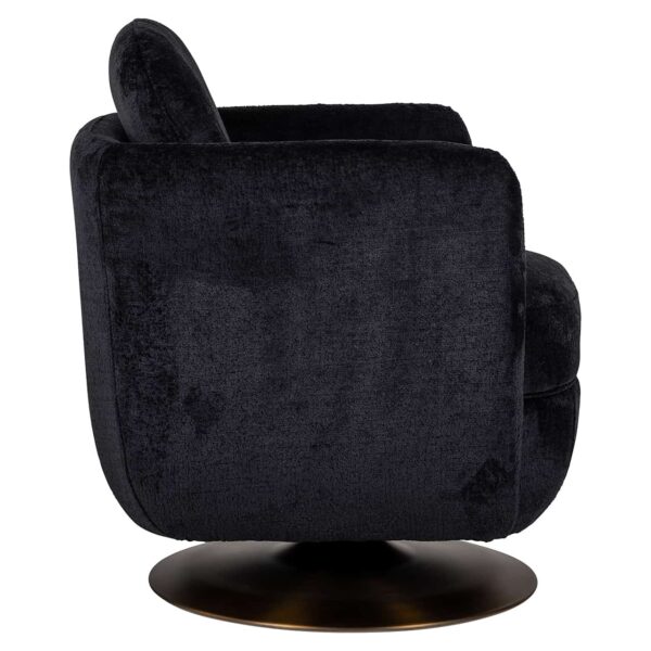 Draaifauteuil Turner black chenille (Bergen 809 black chenille) - Afbeelding 2