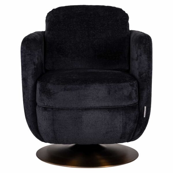 Draaifauteuil Turner black chenille (Bergen 809 black chenille) - Afbeelding 4