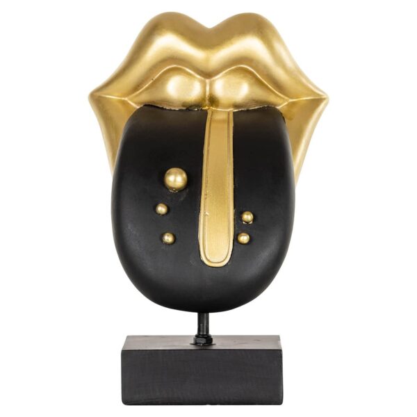 Deco object Tongue (Black/gold) - Afbeelding 3