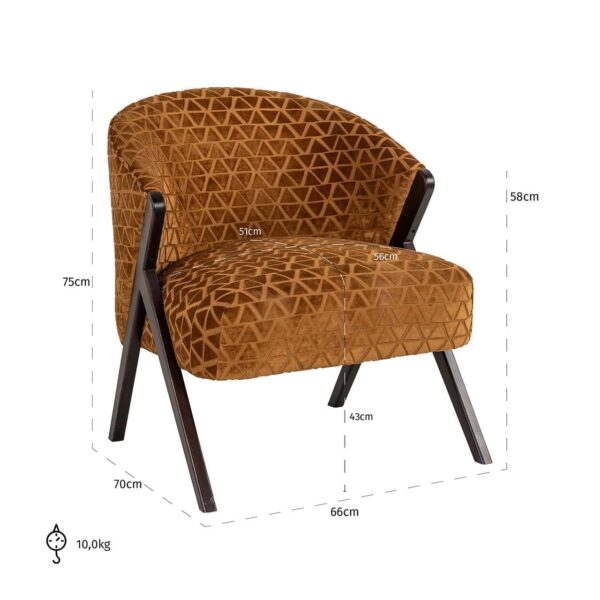 Fauteuil Mia gold triangle (Triangle 2013 old gold) - Afbeelding 7