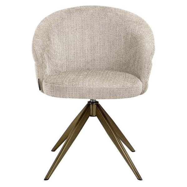 Draaifauteuil Zendaya beige chenille (Niagara 902 beige) - Afbeelding 4