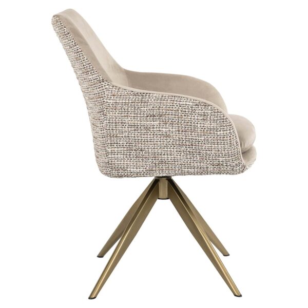 Draaifauteuil Lisonne be trendy nature / khaki velvet (Be Trendy 01 Nature) - Afbeelding 2