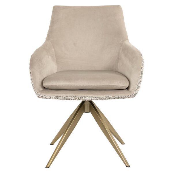 Draaifauteuil Lisonne be trendy nature / khaki velvet (Be Trendy 01 Nature) - Afbeelding 4