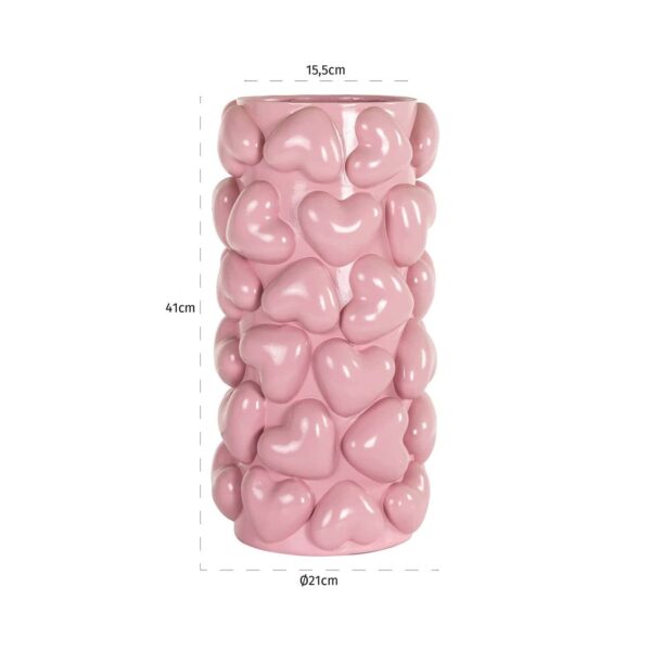 Vaas Ensy hearts roze (Pink) - Afbeelding 2