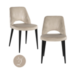 Eetkamerstoel Tabitha trendy nature brandvertragend (set van 2)
