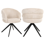 Eetkamerstoel Serenity niagara beige draaibaar brandvertragend