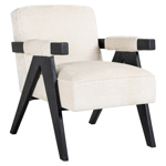 Loungestoel Cooper wit chenille