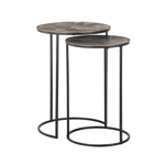 Bijzettafel Tulum geborsteld goud (set van 2)