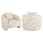 Loungestoel Tuscany beige graffic