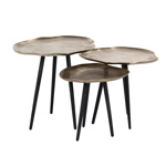 Salontafel Volenta champagne goud (set van 3)