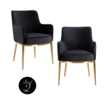 Eetkamerstoel Breeze quartz anthracite brandvertragend (set van 2)
