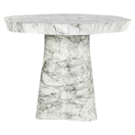 Buiten-eettafel Rockyard wit marmer look 100Ø