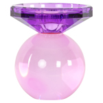 Kandelaar Una roze