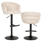 Barkruk Nikki niagara beige draaibaar brandvertragend