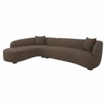 Bank Pandora bruin chunky loungegedeelte links