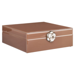 Opbergdoos Floral bruin groot