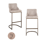 Barkruk Bolton naturel geo (set van 2)