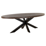 Eettafel Watson donkerbruin/zwart 235