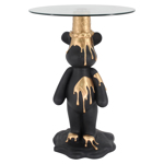 Bijzettafel Ice bear zwart/goud