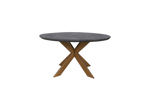 Eettafel Blackbone messing zwart rustic 140Ø